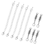 Maxbell 10Pcs 6mm Cylinder Magnetic Lobster Clasp Extender Chain Jewelry Making Set - Aladdin Shoppers