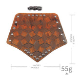 2Pcs Medieval Unisex Men  Bracers Leather Gauntlet Wristband Arm Armor Brown