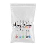 Maxbell 10 Pieces Colors 14G Lip Tongue Bar Barbell Ear Ring Stud Piercing Jewelry - Aladdin Shoppers