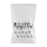 Maxbell Maxbell 10 Pieces Stainless Steel Ear Tragus Ring Lip Tongue Bar Piercings Jewelry 14G