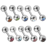 Maxbell Maxbell 10 Pieces Stainless Steel Ear Tragus Ring Lip Tongue Bar Piercings Jewelry 14G