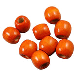 Maxbell 200 Pieces Dyed Round Wood Wooden Beads for Kids Jewelry DIY