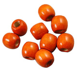 Maxbell 200 Pieces Dyed Round Wood Wooden Beads for Kids Jewelry DIY