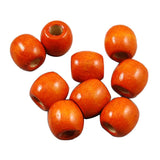 Maxbell 200 Pieces Dyed Round Wood Wooden Beads for Kids Jewelry DIY