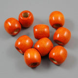 Maxbell 200 Pieces Dyed Round Wood Wooden Beads for Kids Jewelry DIY