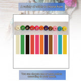 Maxbell 200 Pieces Dyed Round Wood Wooden Beads for Kids Jewelry DIY