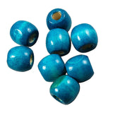 Maxbell 200 Pieces Dyed Round Wood Wooden Beads for Kids Jewelry DIY