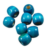 Maxbell 200 Pieces Dyed Round Wood Wooden Beads for Kids Jewelry DIY