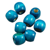 Maxbell 200 Pieces Dyed Round Wood Wooden Beads for Kids Jewelry DIY