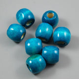 Maxbell 200 Pieces Dyed Round Wood Wooden Beads for Kids Jewelry DIY