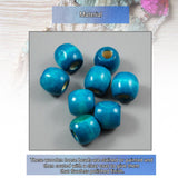 Maxbell 200 Pieces Dyed Round Wood Wooden Beads for Kids Jewelry DIY