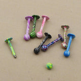 8 Pieces Stainless Steel Barbell Labret Lip Bar Tragus Helix Nose Ring Stud Upper Ear Piercing - Aladdin Shoppers