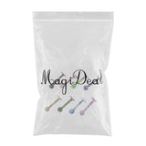 8 Pieces Stainless Steel Barbell Labret Lip Bar Tragus Helix Nose Ring Stud Upper Ear Piercing - Aladdin Shoppers