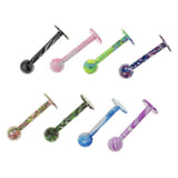 8 Pieces Stainless Steel Barbell Labret Lip Bar Tragus Helix Nose Ring Stud Upper Ear Piercing - Aladdin Shoppers