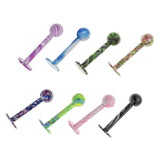 8 Pieces Stainless Steel Barbell Labret Lip Bar Tragus Helix Nose Ring Stud Upper Ear Piercing - Aladdin Shoppers