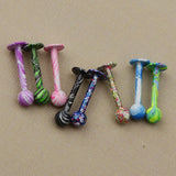 8 Pieces Stainless Steel Barbell Labret Lip Bar Tragus Helix Nose Ring Stud Upper Ear Piercing - Aladdin Shoppers
