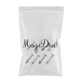 8 Pieces Punk Rock Stainless Steel Spike Tongue Labret Lip Bars Rings Piercings - Aladdin Shoppers