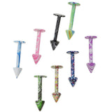 8 Pieces Punk Rock Stainless Steel Spike Tongue Labret Lip Bars Rings Piercings - Aladdin Shoppers