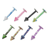 8 Pieces Punk Rock Stainless Steel Spike Tongue Labret Lip Bars Rings Piercings - Aladdin Shoppers