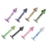 8 Pieces Punk Rock Stainless Steel Spike Tongue Labret Lip Bars Rings Piercings - Aladdin Shoppers