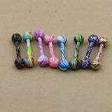 8 Pieces Stainless Steel Tongue Lip Bars Rings Barbell Ear Piercing Jewelry 16G - Aladdin Shoppers