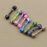 8 Pieces Stainless Steel Tongue Lip Bars Rings Barbell Ear Piercing Jewelry 16G - Aladdin Shoppers