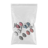 Maxbell Maxbell 10 Pieces Acrylic Ear Earrings Flesh Tunnel Stainless Steel Fake Plugs 18g