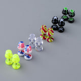 Maxbell Maxbell 12 Pieces Acrylic Ear Earrings Flesh Tunnel Stainless Steel Fake Plugs 16g