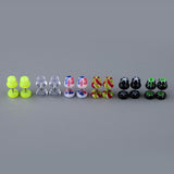 Maxbell Maxbell 12 Pieces Acrylic Ear Earrings Flesh Tunnel Stainless Steel Fake Plugs 16g