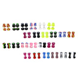Maxbell Maxbell 12 Pieces Acrylic Ear Earrings Flesh Tunnel Stainless Steel Fake Plugs 16g