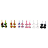 Maxbell Maxbell 6 Pairs Acrylic Ear Earrings Flesh Tunnel Stainless Steel Fake Plugs 16g