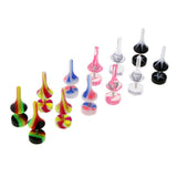 Maxbell Maxbell 6 Pairs Acrylic Ear Earrings Flesh Tunnel Stainless Steel Fake Plugs 16g