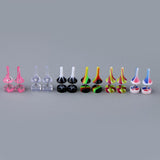 Maxbell Maxbell 6 Pairs Acrylic Ear Earrings Flesh Tunnel Stainless Steel Fake Plugs 16g