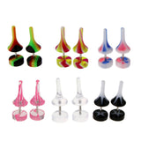 Maxbell Maxbell 6 Pairs Acrylic Ear Earrings Flesh Tunnel Stainless Steel Fake Plugs 16g