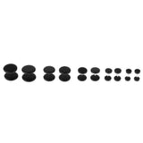 Maxbell Maxbell 5 Pairs Acrylic Ear Earrings Flesh Tunnels Stainless Steel Fake Plugs 16g