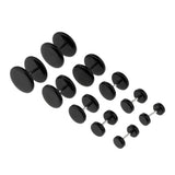 Maxbell Maxbell 5 Pairs Acrylic Ear Earrings Flesh Tunnels Stainless Steel Fake Plugs 16g