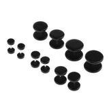 Maxbell Maxbell 5 Pairs Acrylic Ear Earrings Flesh Tunnels Stainless Steel Fake Plugs 16g