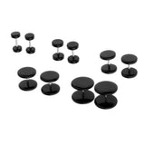 Maxbell Maxbell 5 Pairs Acrylic Ear Earrings Flesh Tunnels Stainless Steel Fake Plugs 16g