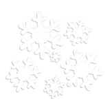 6pcs White Foam Snowflake Pendant Sticker Decals Window Clings Home Decor B