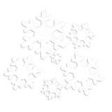 6pcs White Foam Snowflake Pendant Sticker Decals Window Clings Home Decor B