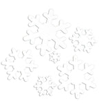 6pcs White Foam Snowflake Pendant Sticker Decals Window Clings Home Decor B