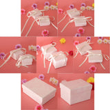 2 Pieces Paper Jewelry Gift Boxes for Rings Necklaces Bracelet 5.3x5.3x3.8cm