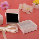 2 Pieces Paper Jewelry Gift Boxes for Rings Necklaces Bracelet 5.3x5.3x3.8cm