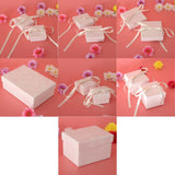 2 Pieces Paper Jewelry Gift Boxes for Rings Necklaces Bracelet 5.3x5.3x3.8cm