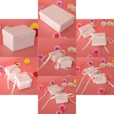 2 Pieces Paper Jewelry Gift Boxes for Rings Necklaces Bracelet 5.3x5.3x3.8cm