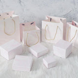 2 Pieces Paper Jewelry Gift Boxes for Rings Necklaces Bracelet 5.3x5.3x3.8cm