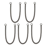 Maxbell Maxbell Large Stainless Steel Dog Cuban Link Collar Necklace Chain Black 16 inch