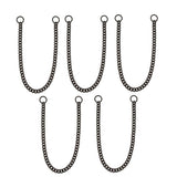 Maxbell Maxbell Large Stainless Steel Dog Cuban Link Collar Necklace Chain Black 16 inch