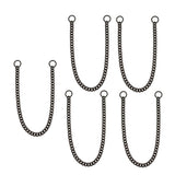 Maxbell Maxbell Large Stainless Steel Dog Cuban Link Collar Necklace Chain Black 16 inch