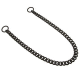Maxbell Maxbell Large Stainless Steel Dog Cuban Link Collar Necklace Chain Black 16 inch